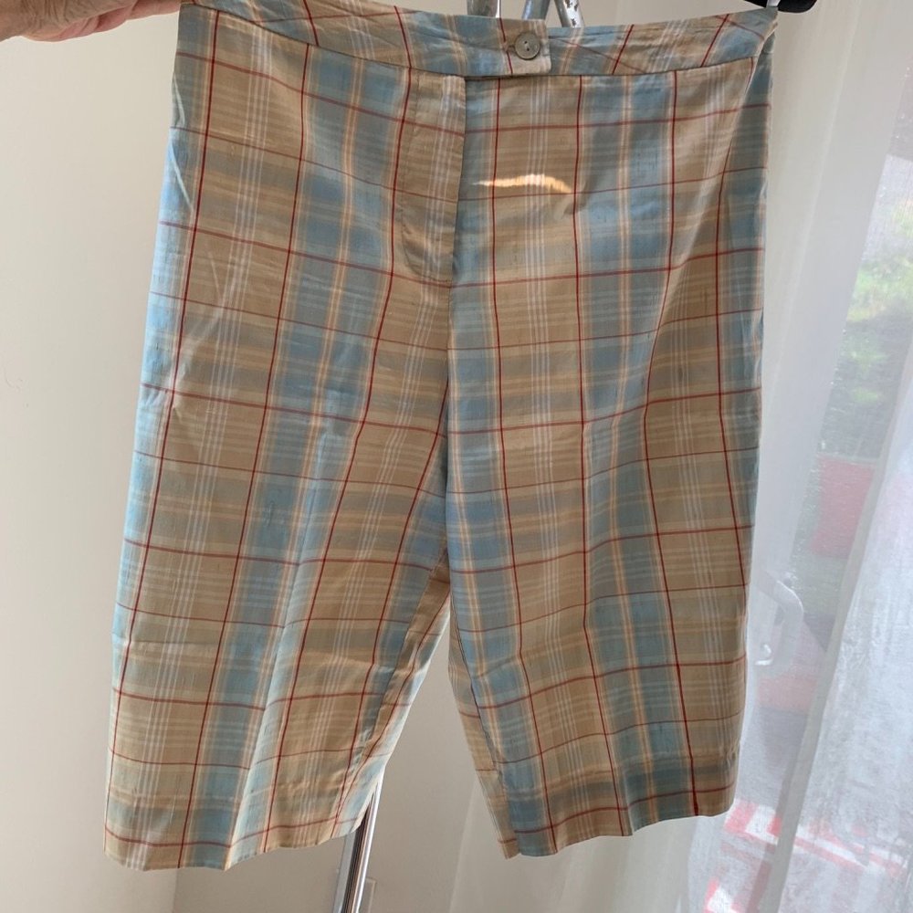 Raw Silk Walking Long BERMUDA Shorts